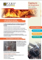 Capteurs de température pour incinérateur industriel Incinération déchets, thermocouple de type K, capteur de temperature